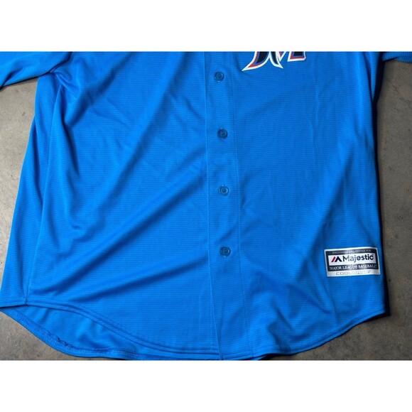 Miami Marlins Majestic Alternate 2019 Size L Cool Base Team Jersey Blue MLB - Picture 2 of 8